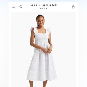 Hill House: Sheer White Dot Ellie Nap Dress - XS